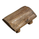 Small stool, footrest in organic blond teak monoxyle wabi-sabi L31