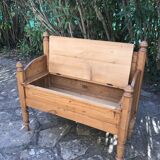 Vintage pine chest bench