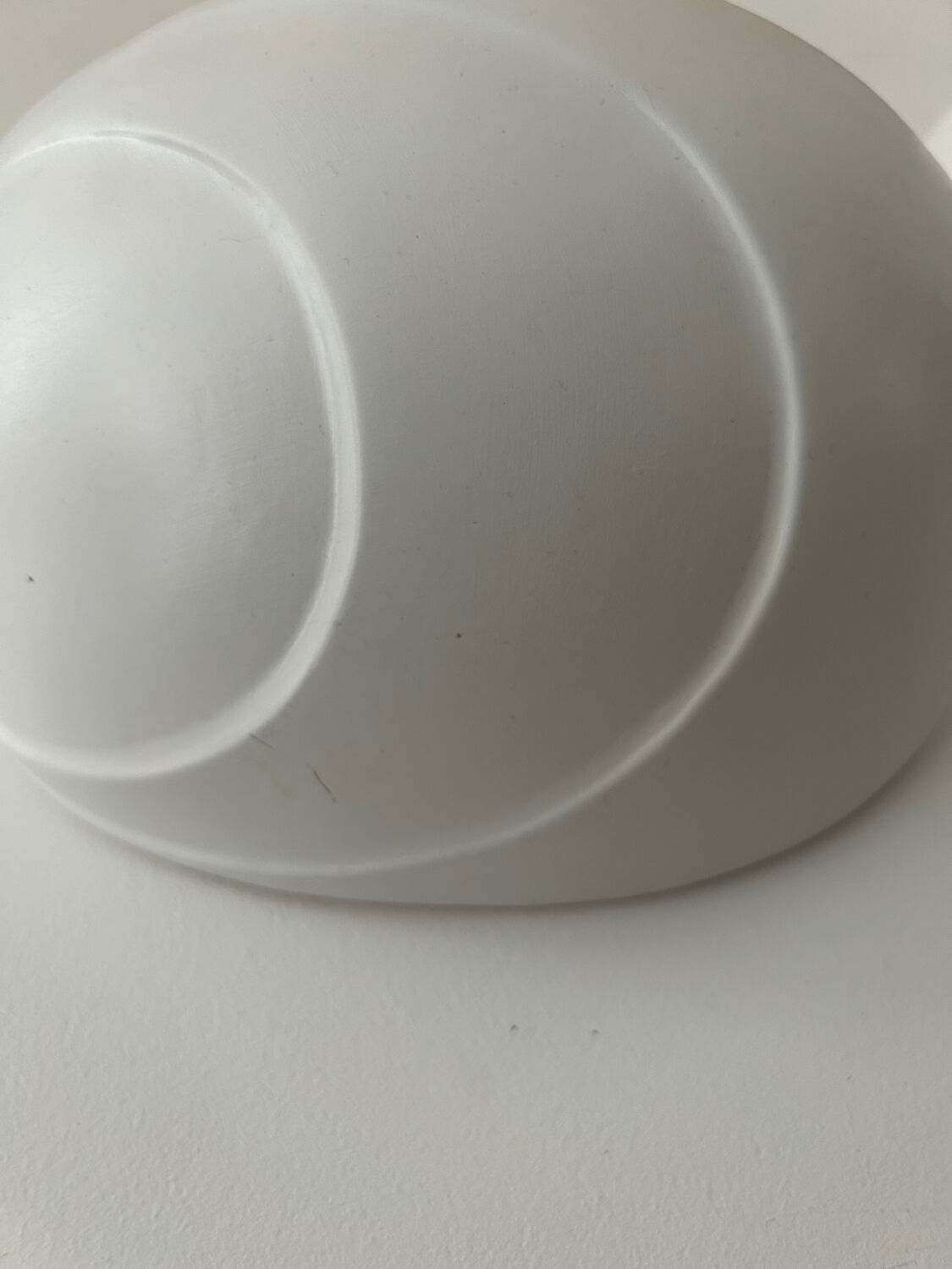Pair of vintage plaster wall lamp, off-white, France 1970