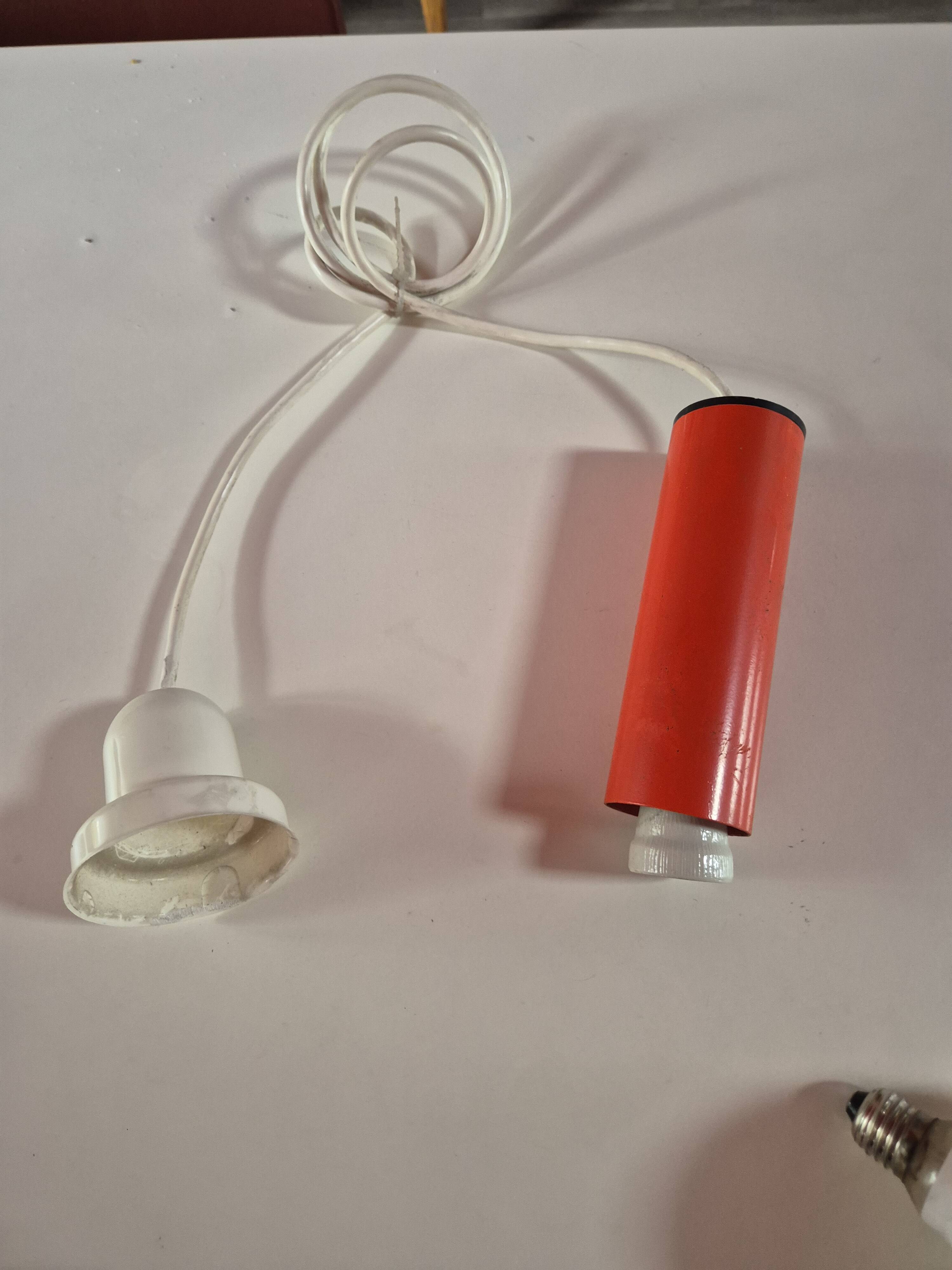 Suspension Tube Vintage Orange - 1970s Design - Space Age