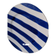 Set of 2 vintage plates in glazed stoneware with blue stripes
