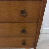 Chest of drawers 3 drawers vintage blond wood 60s