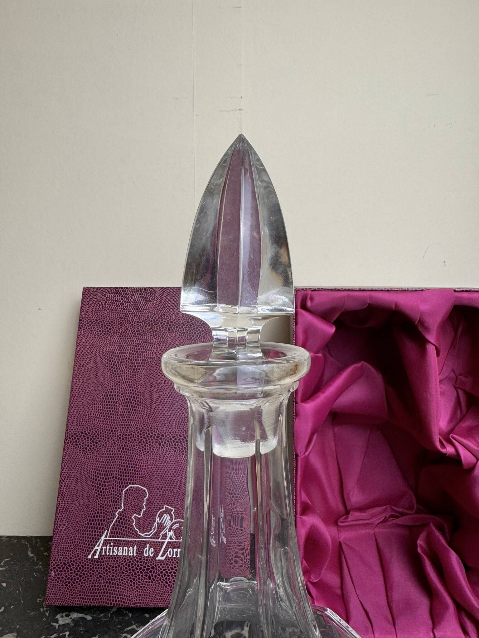 Cristal de Lorraine: wine carafe with original box
