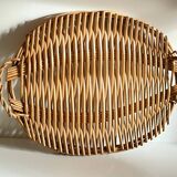 Vintage rattan presentation tray
