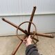 1960s bistro swivel parrot coat rack, curved wood