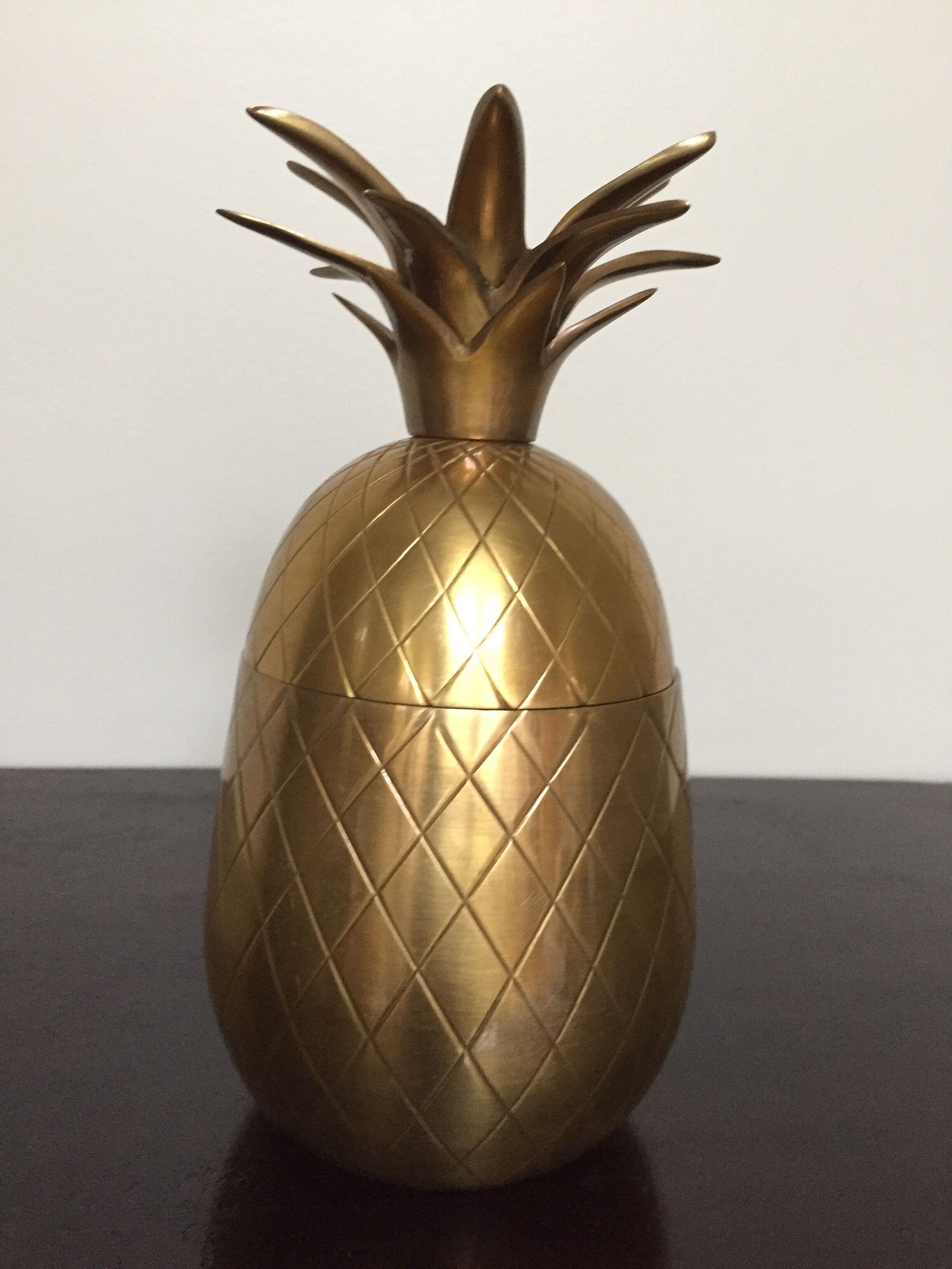 60's vintage brass pineapple ice bucket
