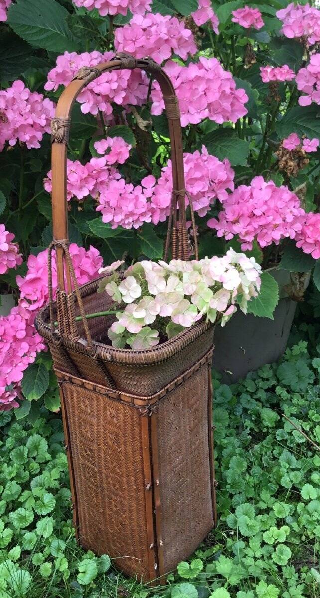 wicker flower basket