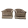 Ensemble de 2 fauteuils vintage / fauteuils / sièges avec franges