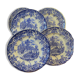 Five English porcelain style table plates