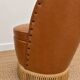 Vintage cognac fringe tub chairs