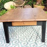 Low farmhouse table in solid oak