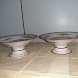 Pair of late 19th century porcelain compote dishes