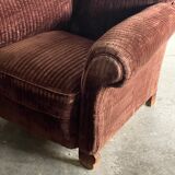 Fauteuil club velours