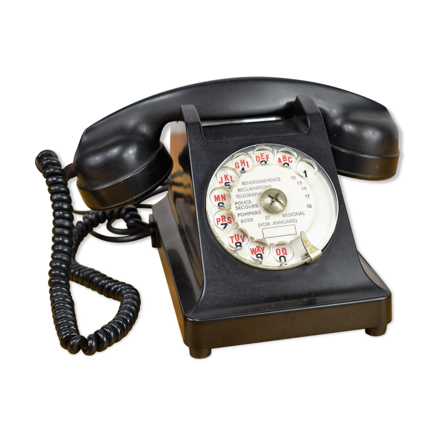 Old black Bakelite phone