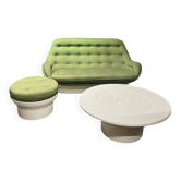 Michel Cadestin – Canapé, pouf et table basse Space Age 1970