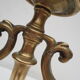 Pair of old brass candlesticks 3 branches