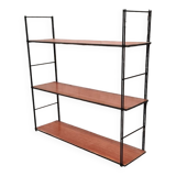Scandinavian shelf 1960 tomado, steel and 3 shelves 47x49x16