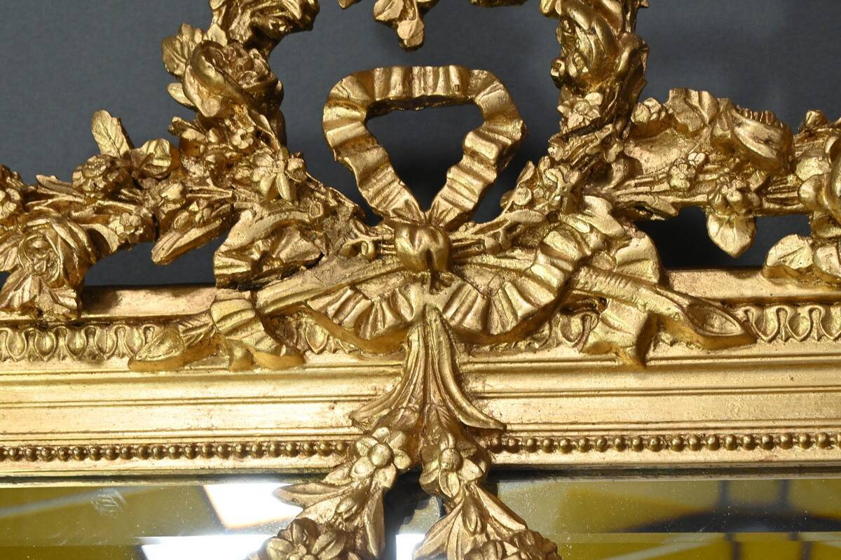 Gilded Wood Mirror, Louis XVI Style – Part 2 of the 19th Century