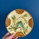Set of 2 Salins Barbotine Plates - Vintage Parakeet Decor - service
