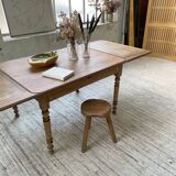 Walnut farmhouse table + extensions