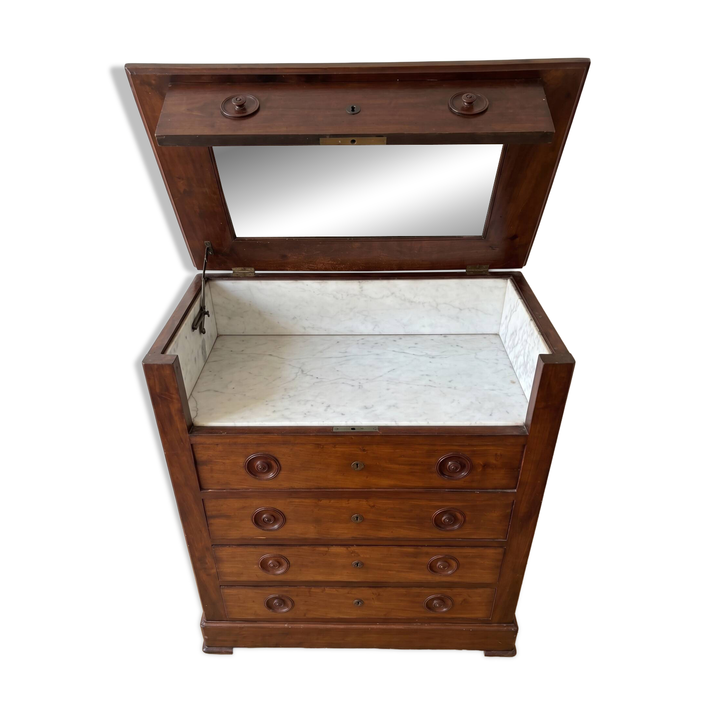 Dressing table with marble top