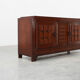 Art Deco carved geometric sideboard by Charles Dudouyt in oak, France ca. 1