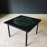 Mid-Century Studio Ceramic Tile Coffee Table, Belgium, 1960s