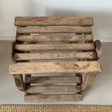 Old foot walk in solid wood