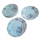 Set of 8 flat plates K and G Lunéville model "Evreux"