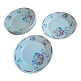 Lot de 8 assiettes plates K et G Lunéville modèle "Evreux"