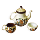 Vintage Boch La Louvière Corfou Collection 3-Piece Coffee Pot Bowl Jug Set