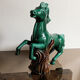 Green earthenware horse