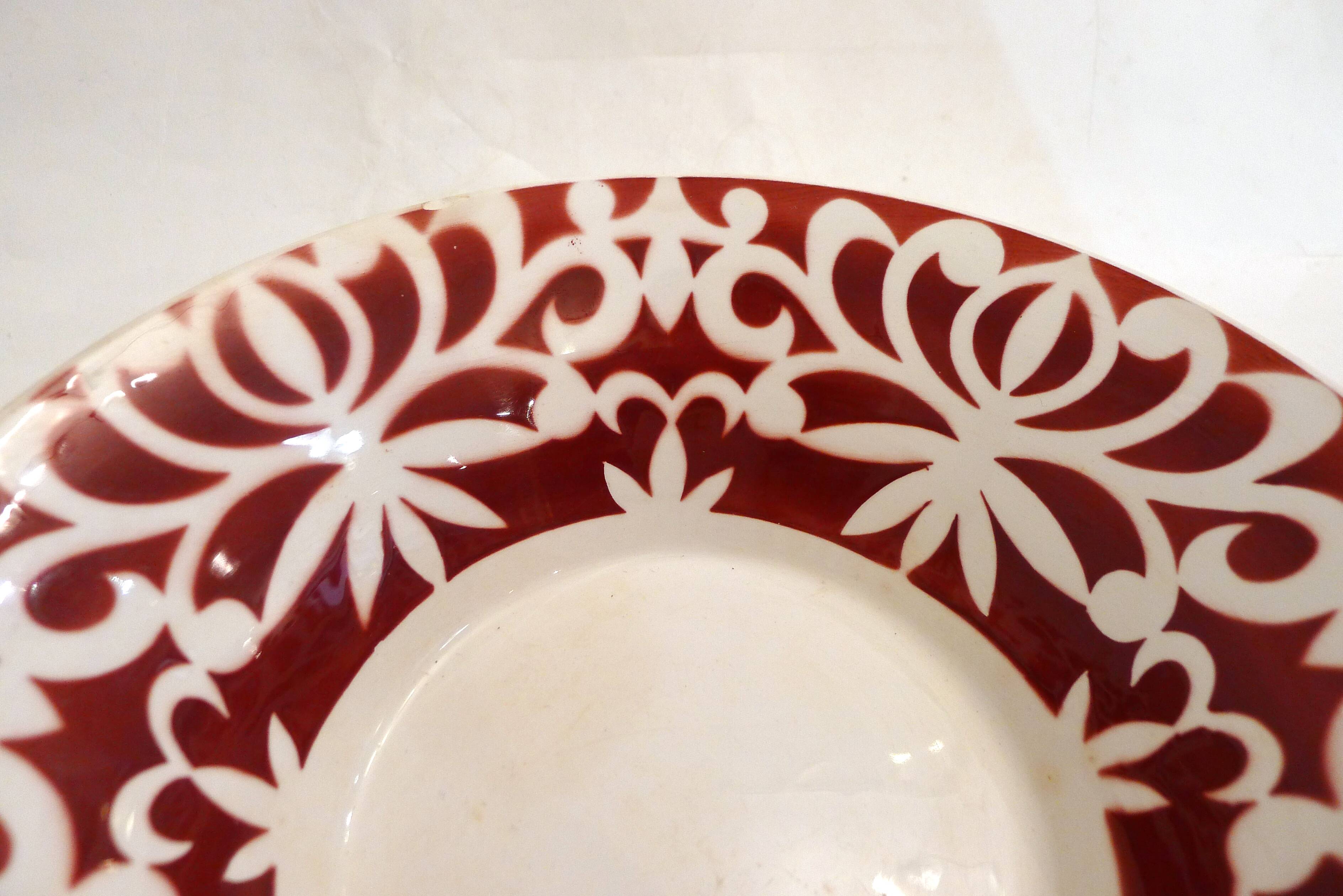 Dish salad bowl Digoin Sarreguemines 1950s