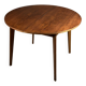 Scandinavian round teak table with integrated extension 70'S