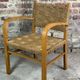 Dutch armchair rope and wood Vroom & Dreesman vintage 1960