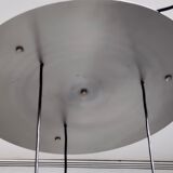 Murano glass and varnished metal 3-light pendant by Toni Zuccheri for Venini