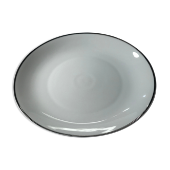 Bavaria hollow serving dish with hand-painted silver border