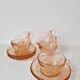 Set of 6 "Rosaline" coffee cups '70s - Arcoroc France vintage