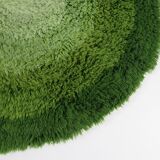 Vintage Belgian rug with enchanting green gradient