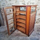 Antique shop window – Pine wood – 1920s/30s – On casters