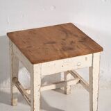 Antique white wooden bedside table (circa 1920)