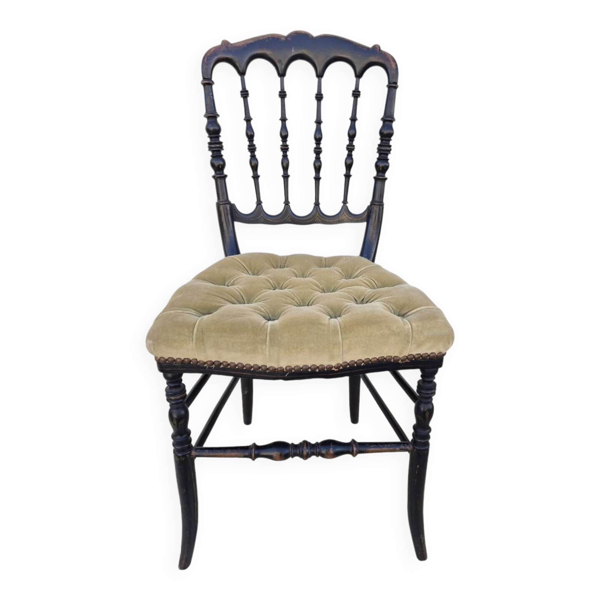 Napoleon III chair in blackened wood, 19th century