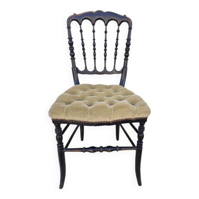 Chaise Napoléon III en bois noirci 19éme