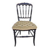 Napoleon III chair in blackened wood, 19th century