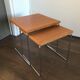 Teak and steel nesting tables from Brabantia, 1960s
