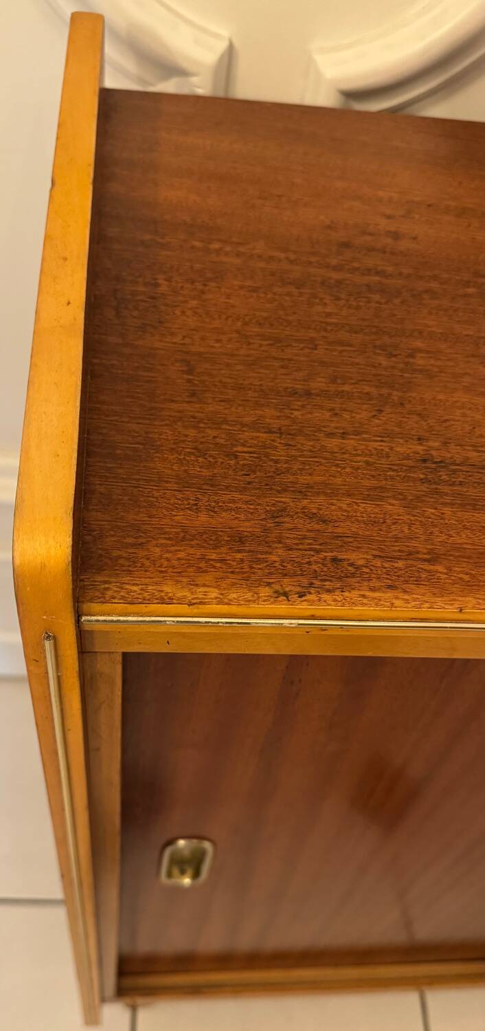 Vintage shoe cabinet with compass legs