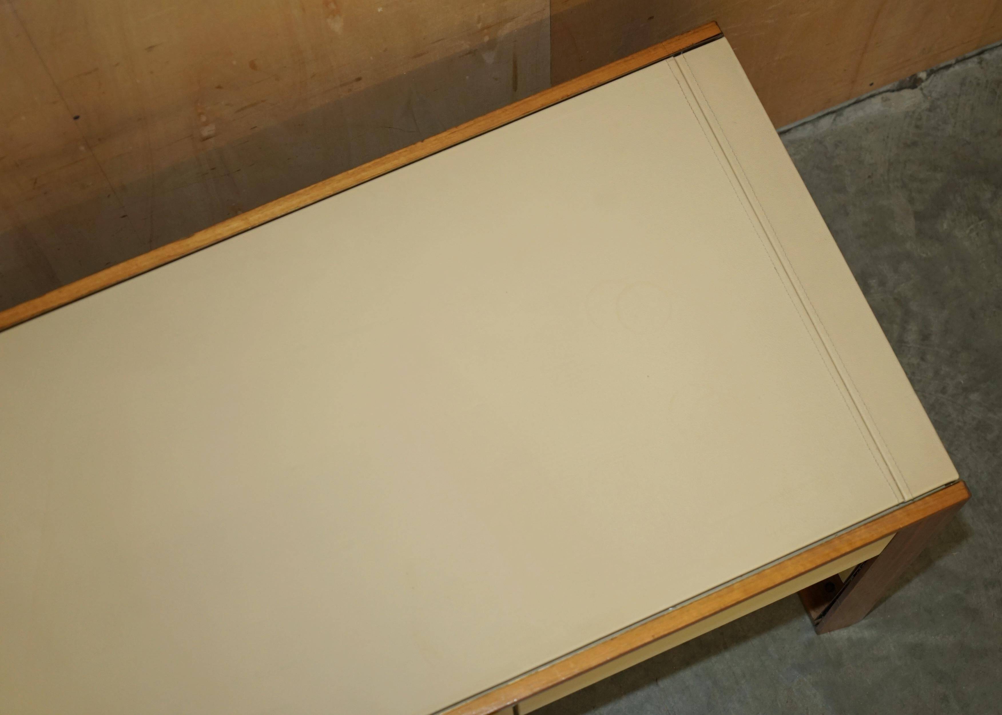 Handmade leather desk, original Rolex, Art Deco