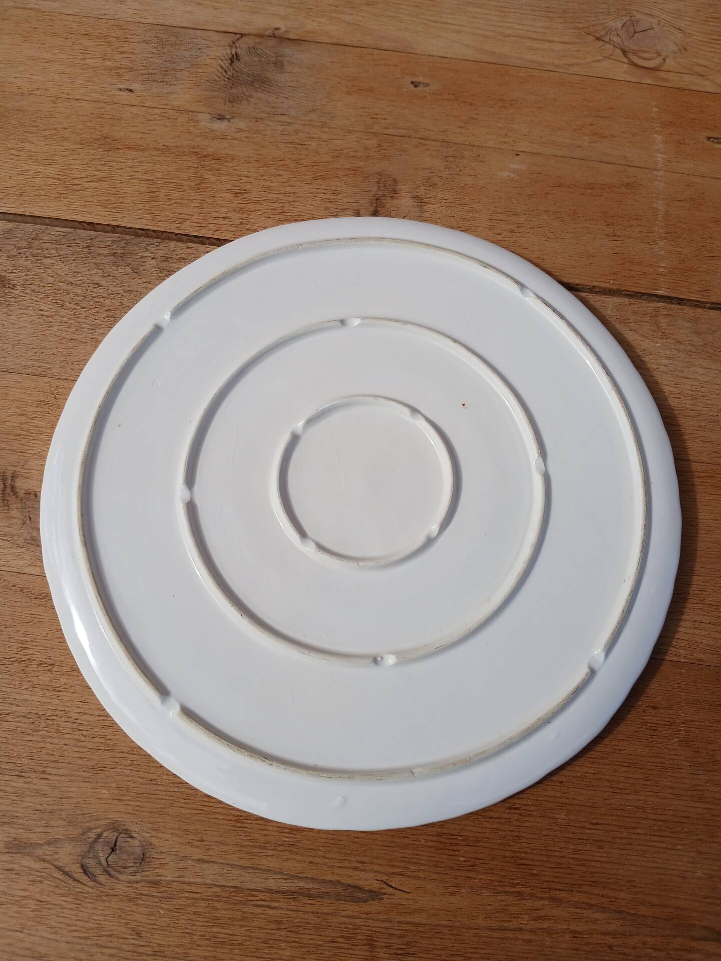 2 plats à tarte en barbotine