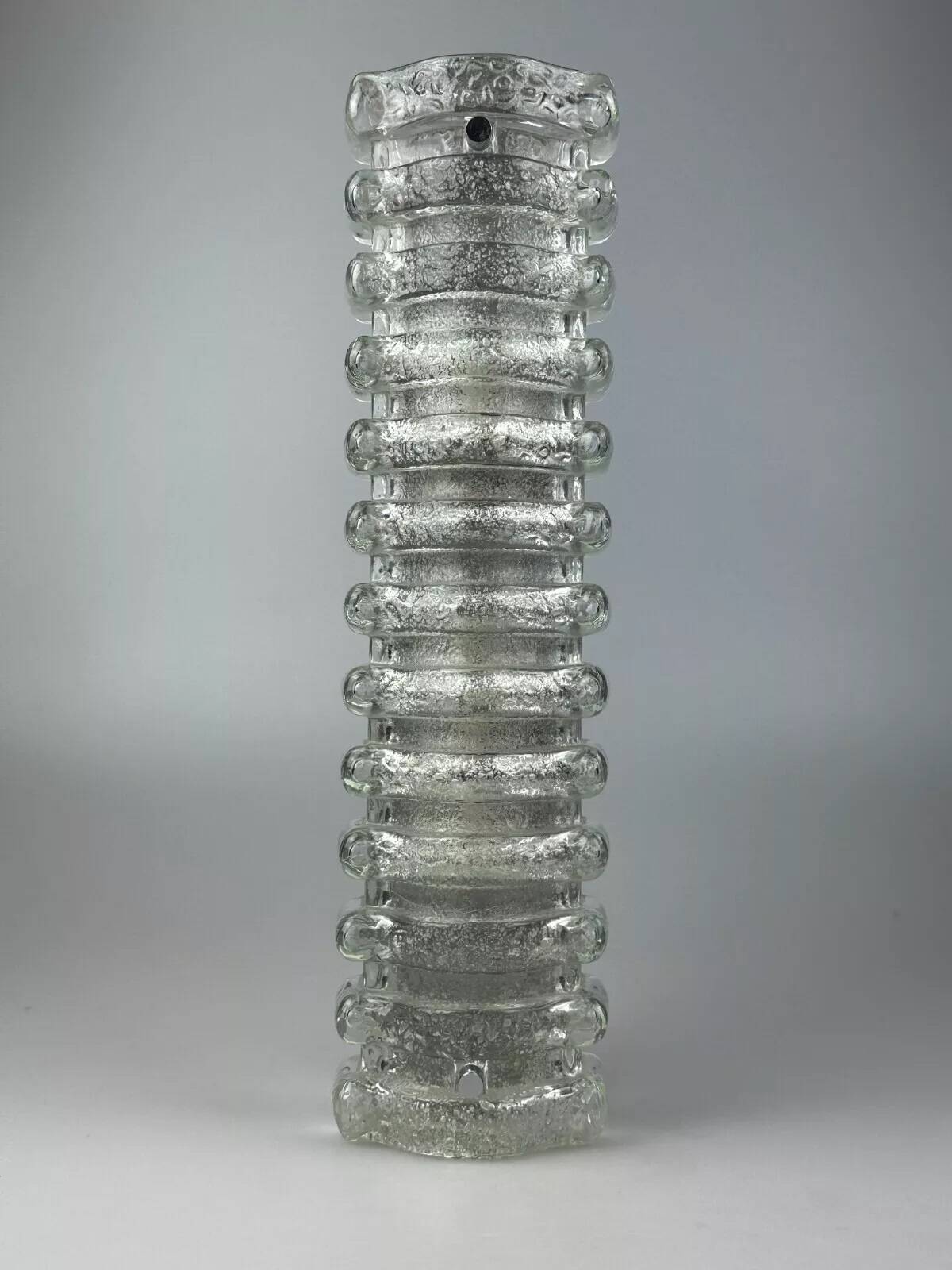 60s 70s wall lamp Limburg Germany Wall Sconce Ice Glass Chrome Space Age