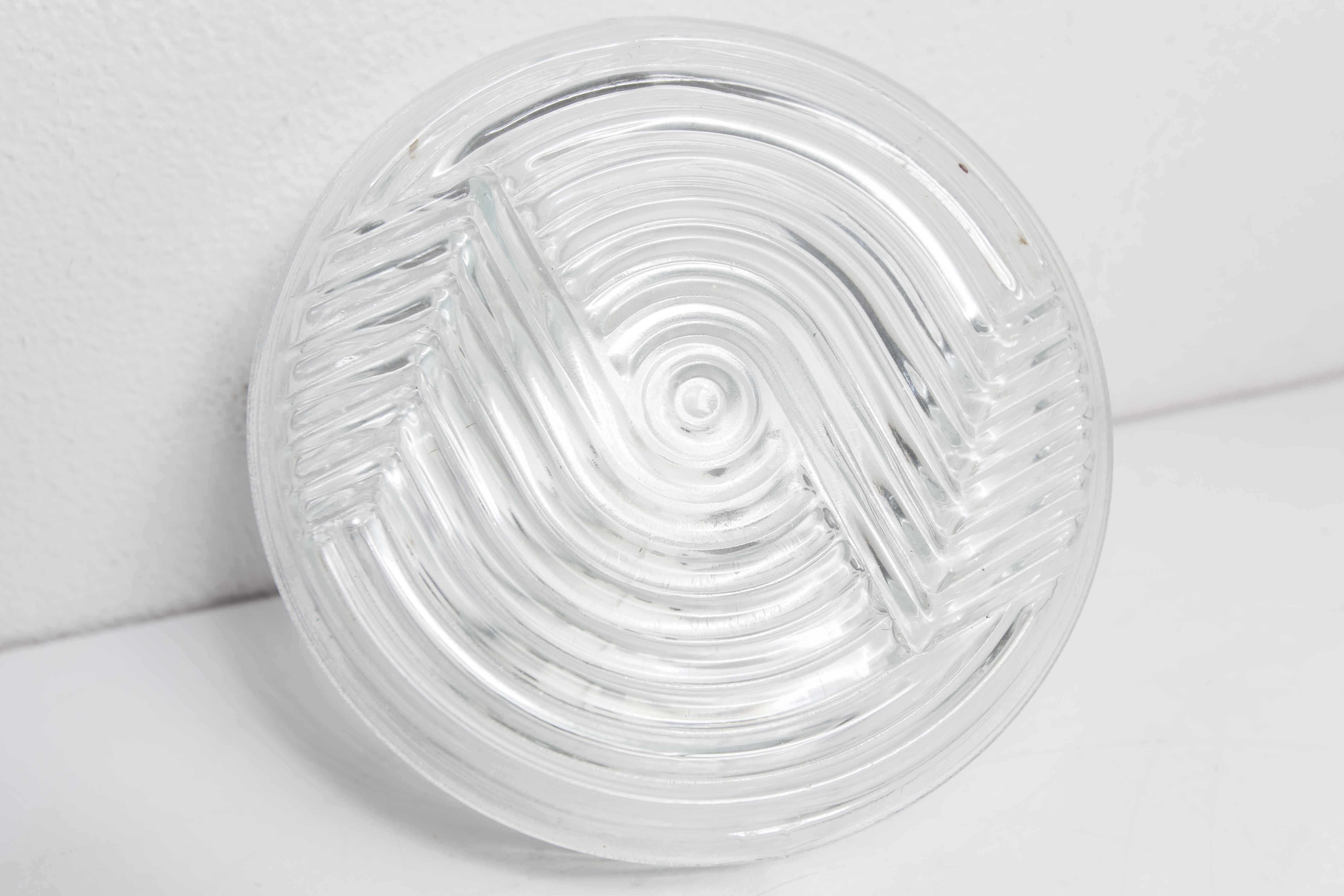 Ceiling lamp graphic 1970 glass